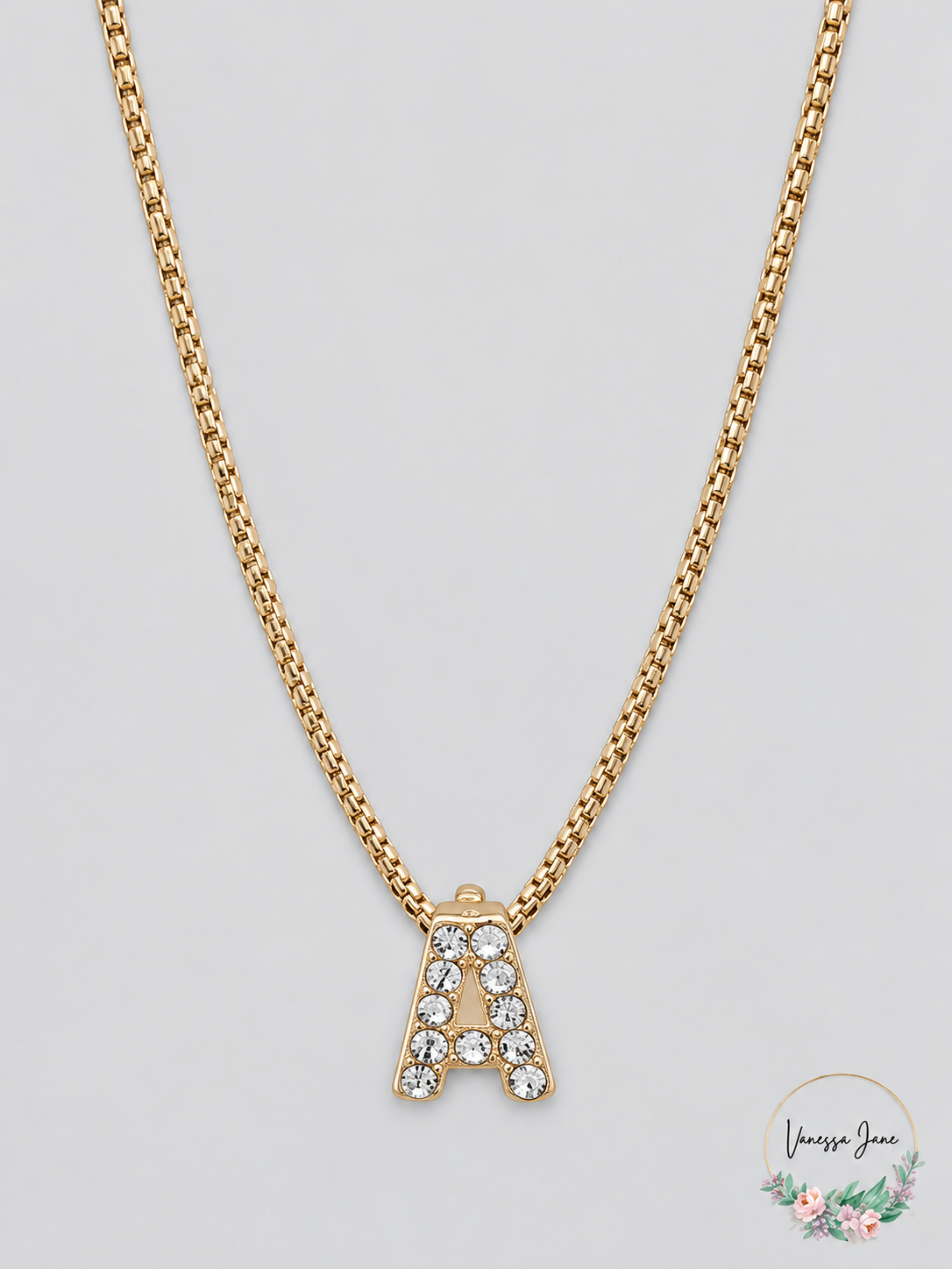 Anne Klein Womens Initial a Pendant in Gold-Tone – stock product photo, Vanessa Jane