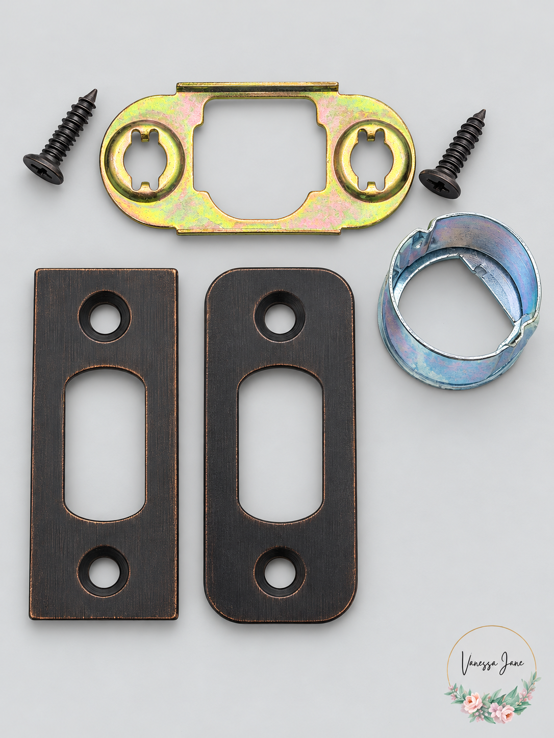 Baldwin Hardware Dead Latch Strike Kit, Various Finishes – stock product photo, Vanessa Jane