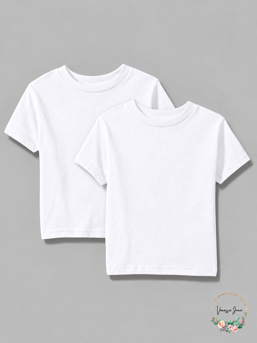 Clementine Everyday Toddler Short Sleeve Crew T-Shirts 2-Pack – stock photo, Vanessa Jane