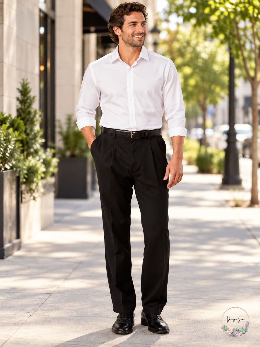 Dockers Easy Stretch Mens Easy Classic Fit Khaki Stretch Pants – life photo, Vanessa Jane