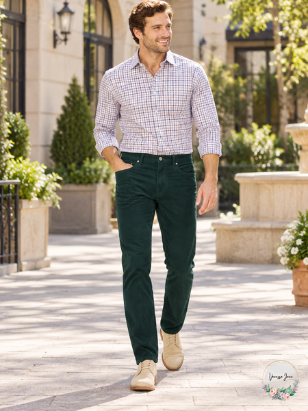 Tommy Hilfiger Mens Custom Fit Casual Corduroy Pants – life photo, Vanessa Jane