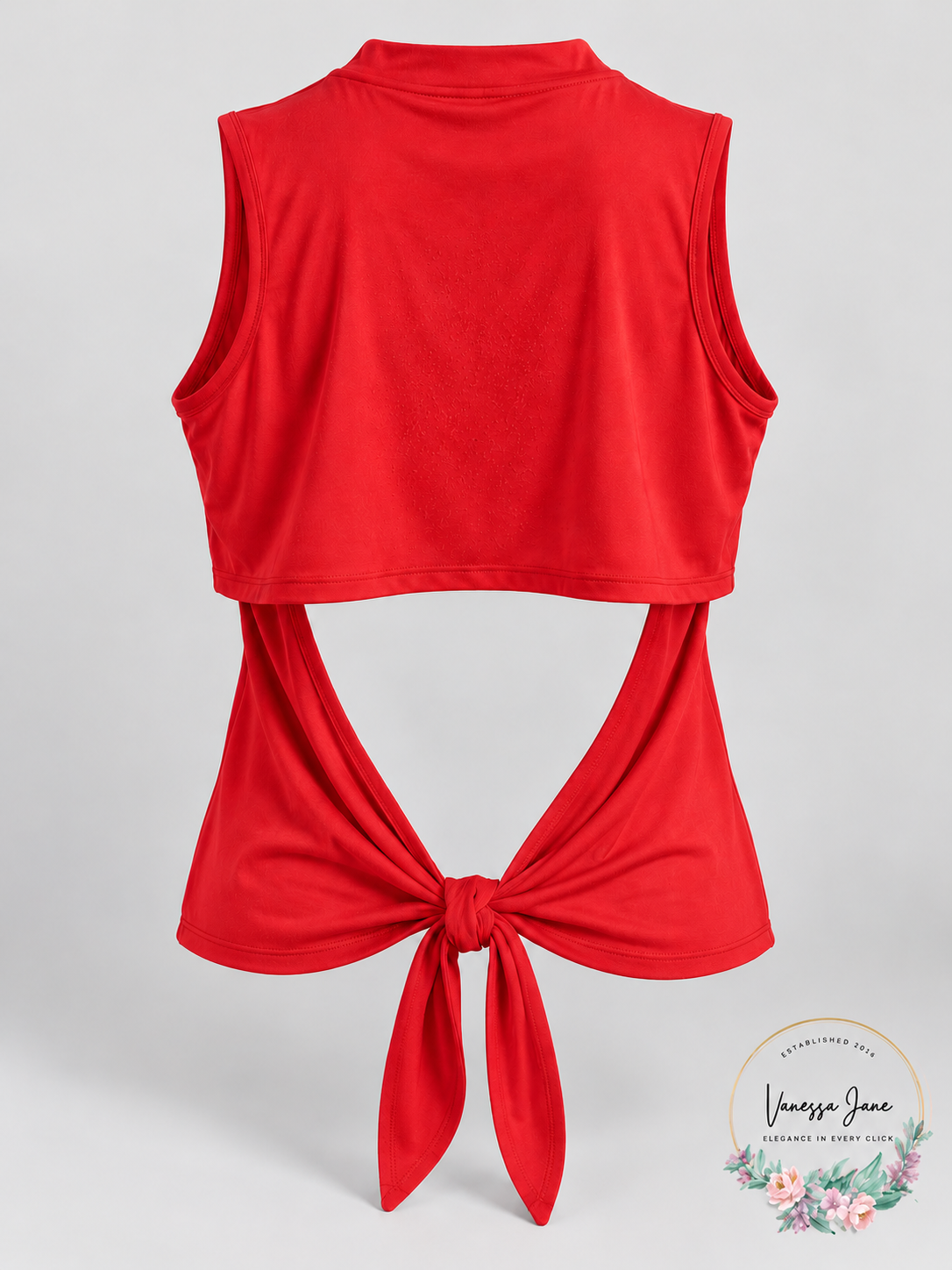 Fabletics Red Open-Back Mariela Tank, Size Large – stock photo, Vanessa Jane