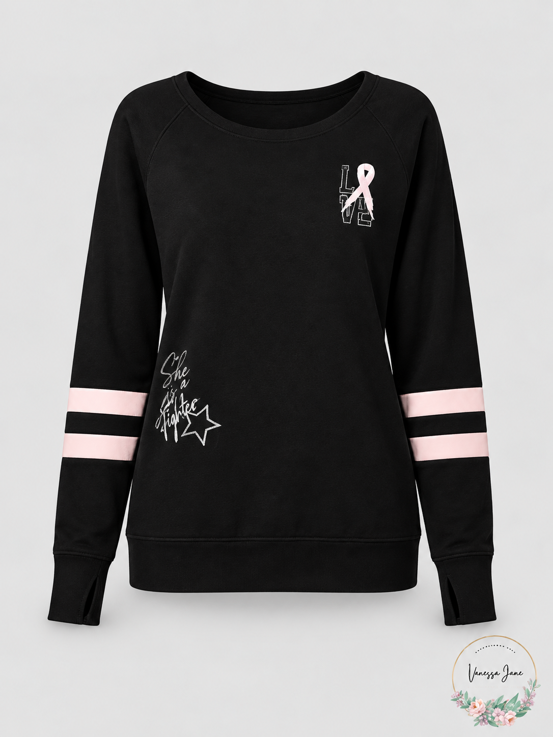 Ideology Womens She is a Fighter Sweatshirt – stock photo, Vanessa Jane