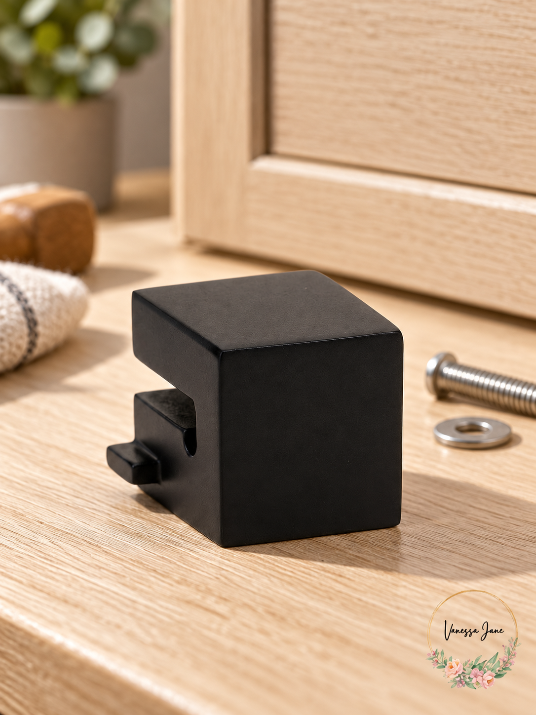 Alno A2671 9/16 Inch Square Cabinet Ring Pull Mount – life photo, Vanessa Jane