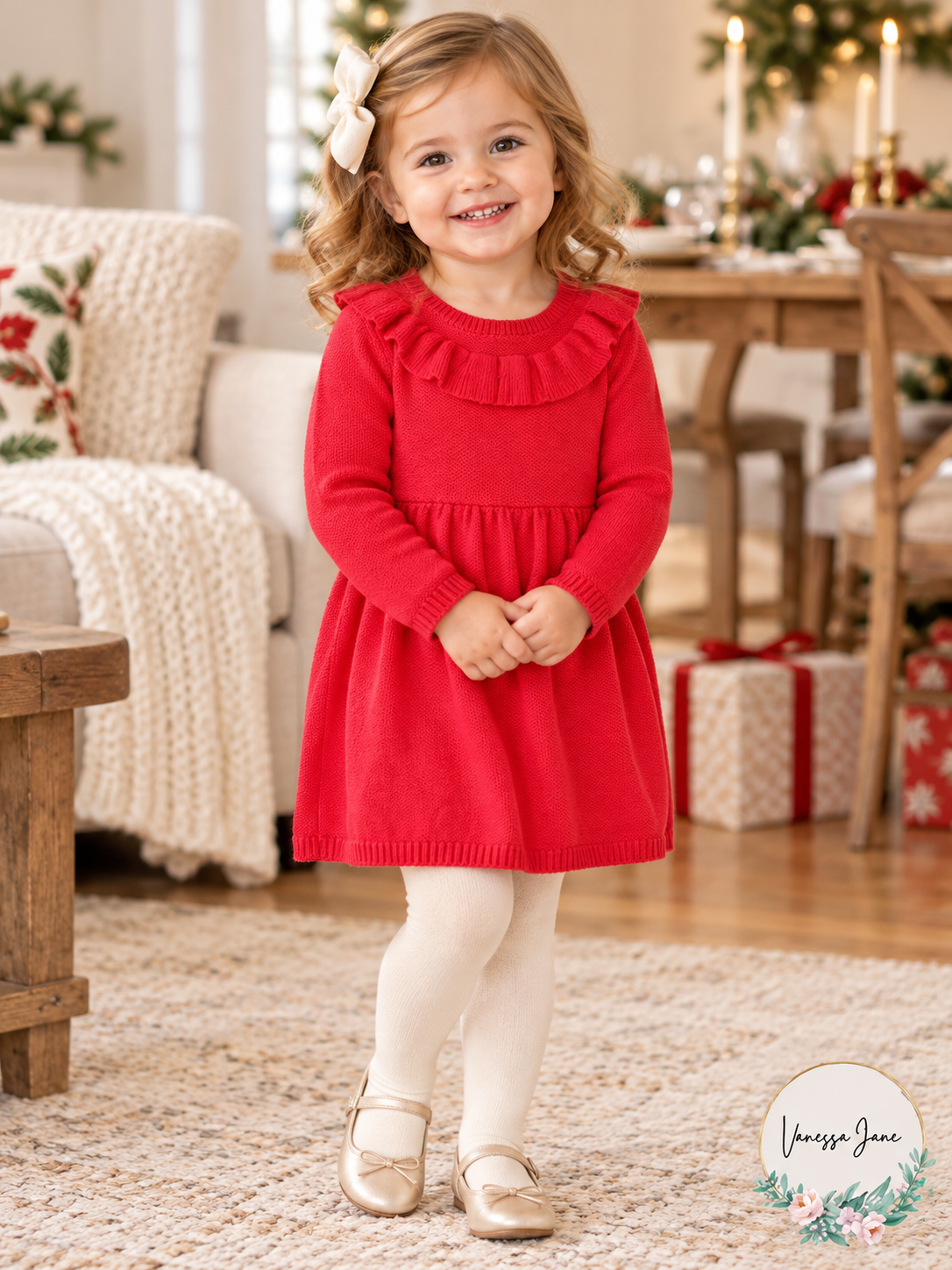 Carter's Girls Knit Ruffle Stunning Dress, 24 months – life photo, Vanessa Jane