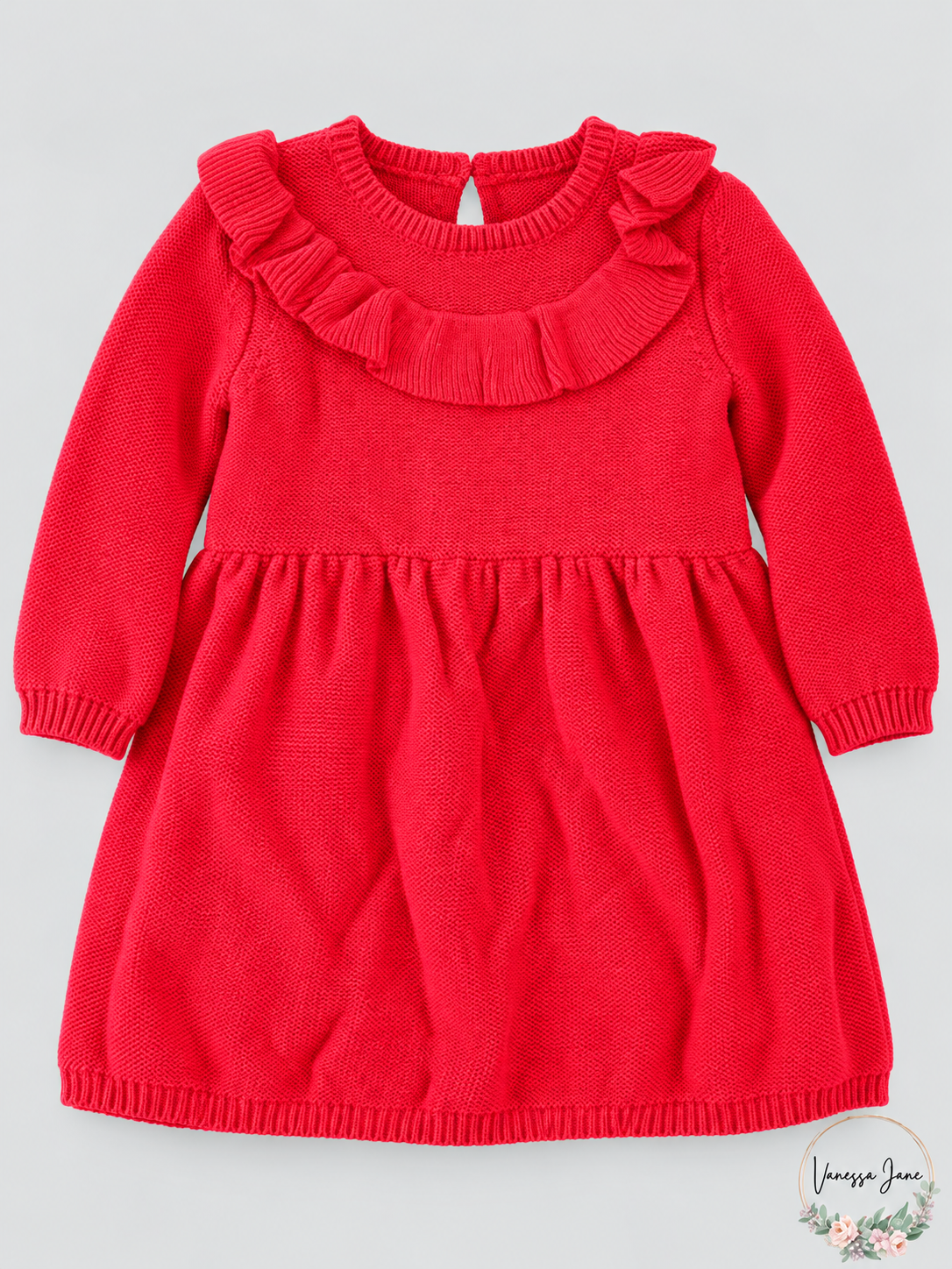 Carter's Girls Knit Ruffle Stunning Dress, 24 months – stock photo, Vanessa Jane