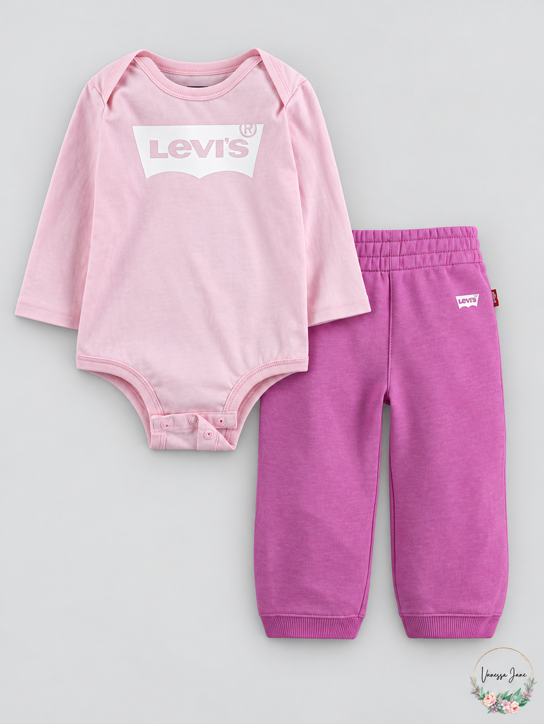 Levi's Baby Girls' Pink Bodysuit and Pants Set, Newborn | pink-lady stock | VJ20261021 20-pink-lady-stock