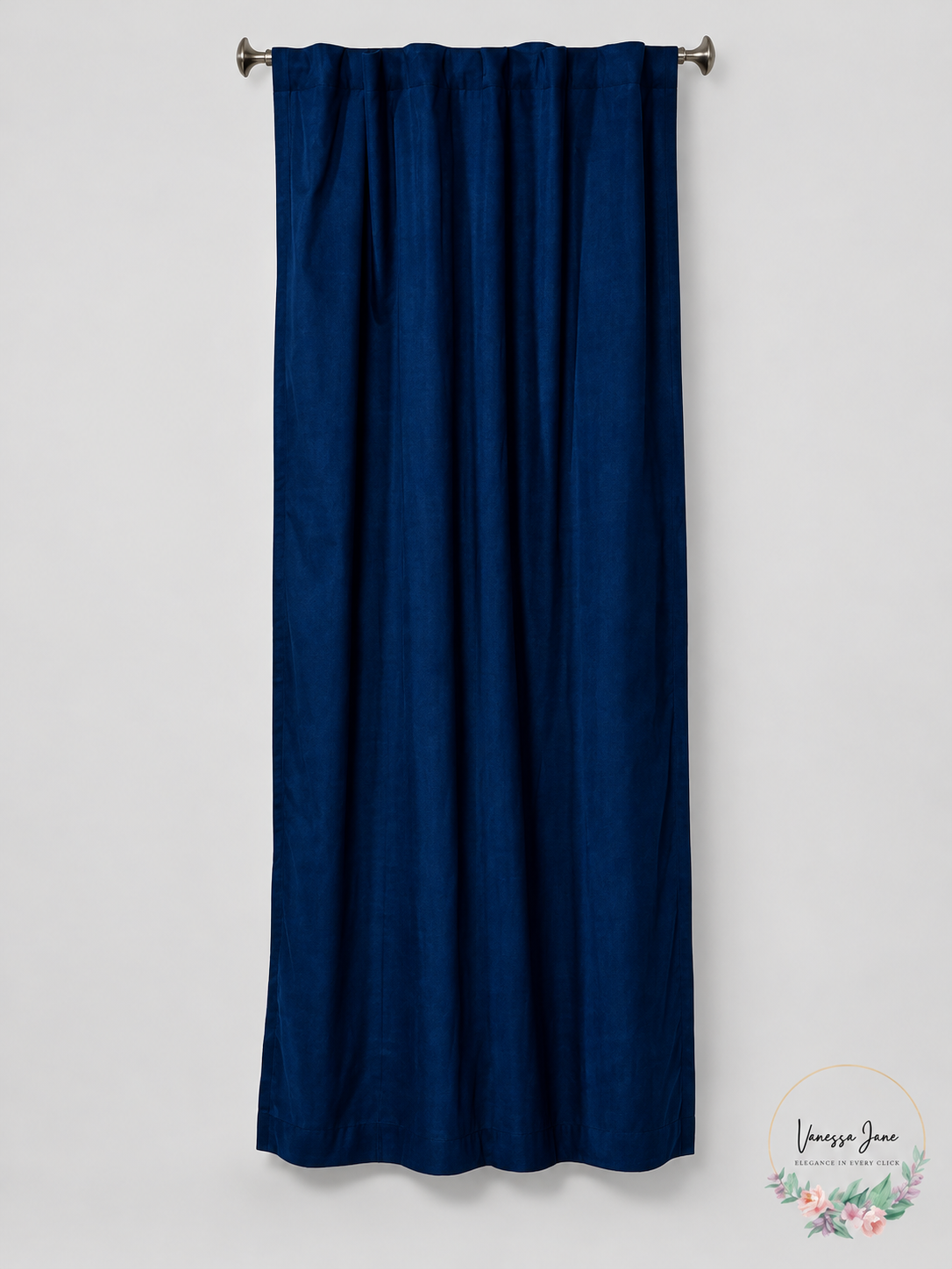 Skyline Navy Velvet Curtain Panel, 50 x 84 in, Single Panel | navy stock | VJ20261021 35-navy-stock