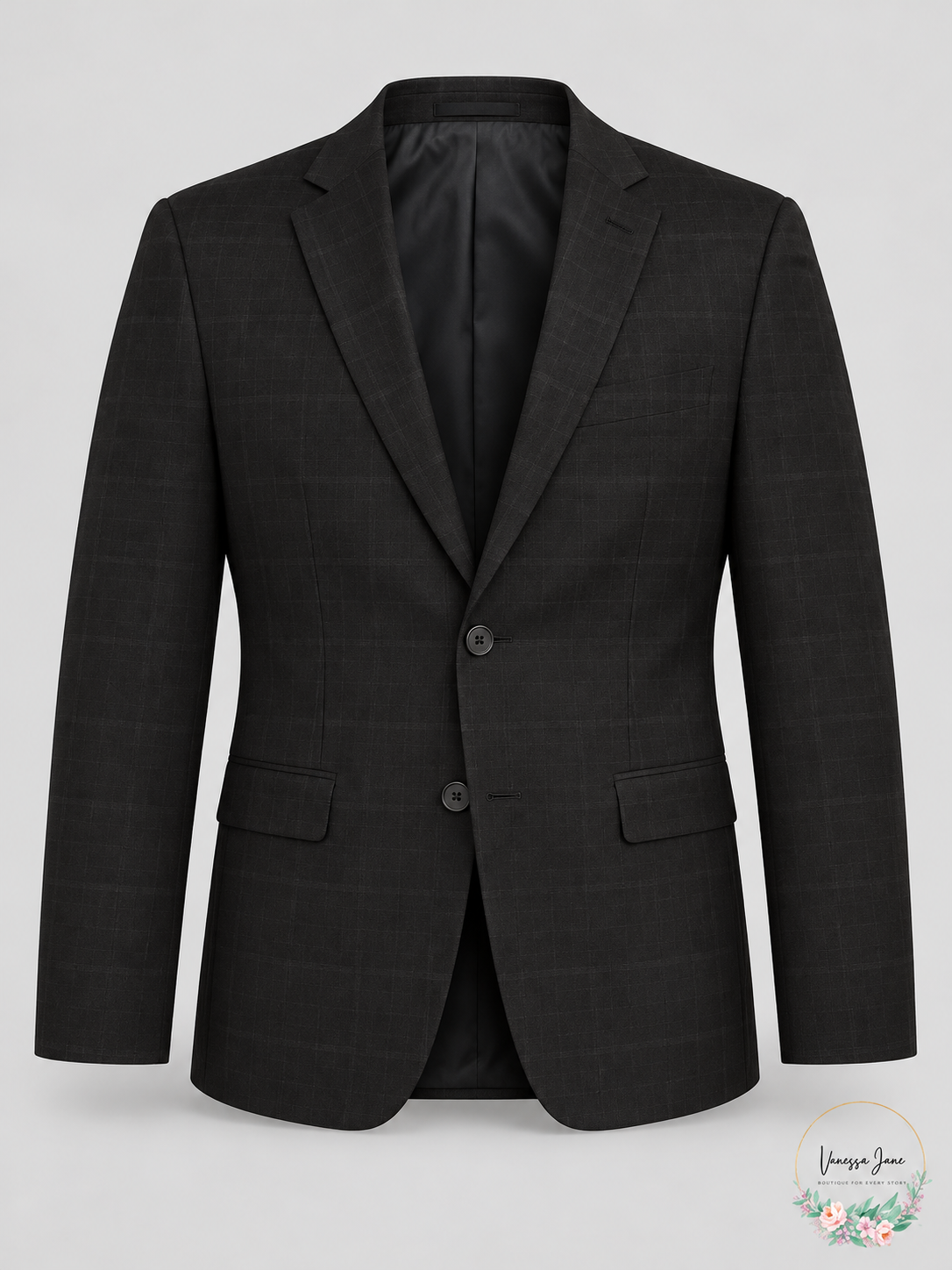 Calvin Klein Men's Milo Black Windowpane Blazer, 36 Short | black-plaid stock | VJ20261021 41-black-plaid-stock
