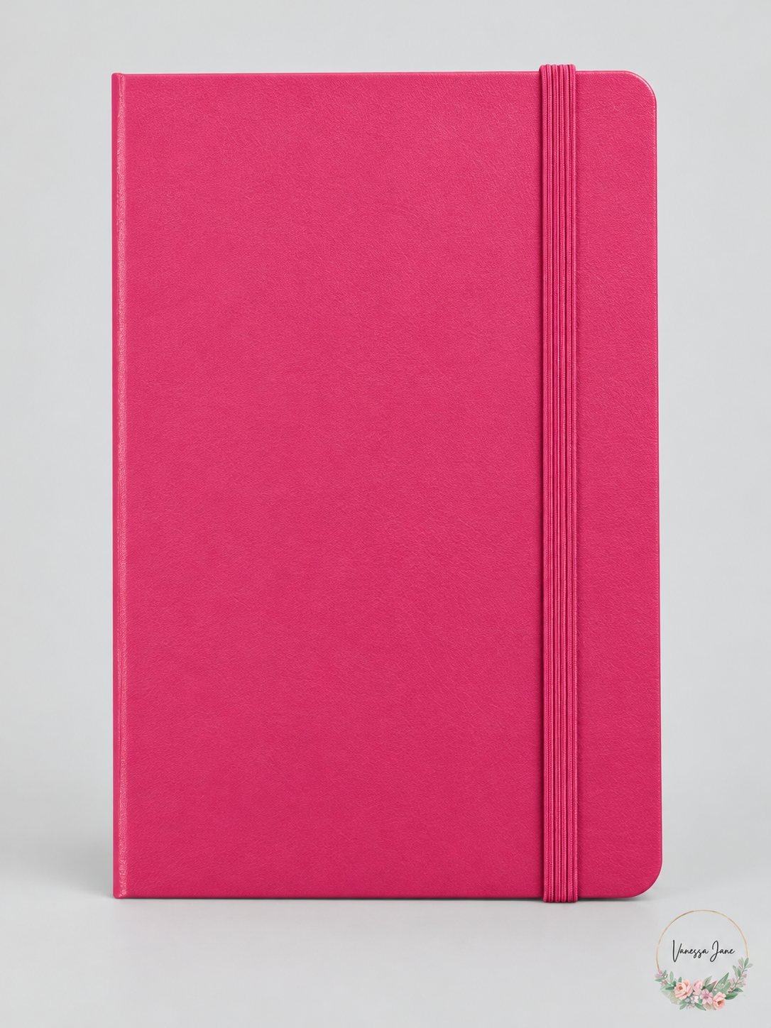 JAM Paper Hardcover Notebook with Elastic Closure, 5 7/8 x 8 1/2 in | pink stock | VJ20261021 63-pink-stock