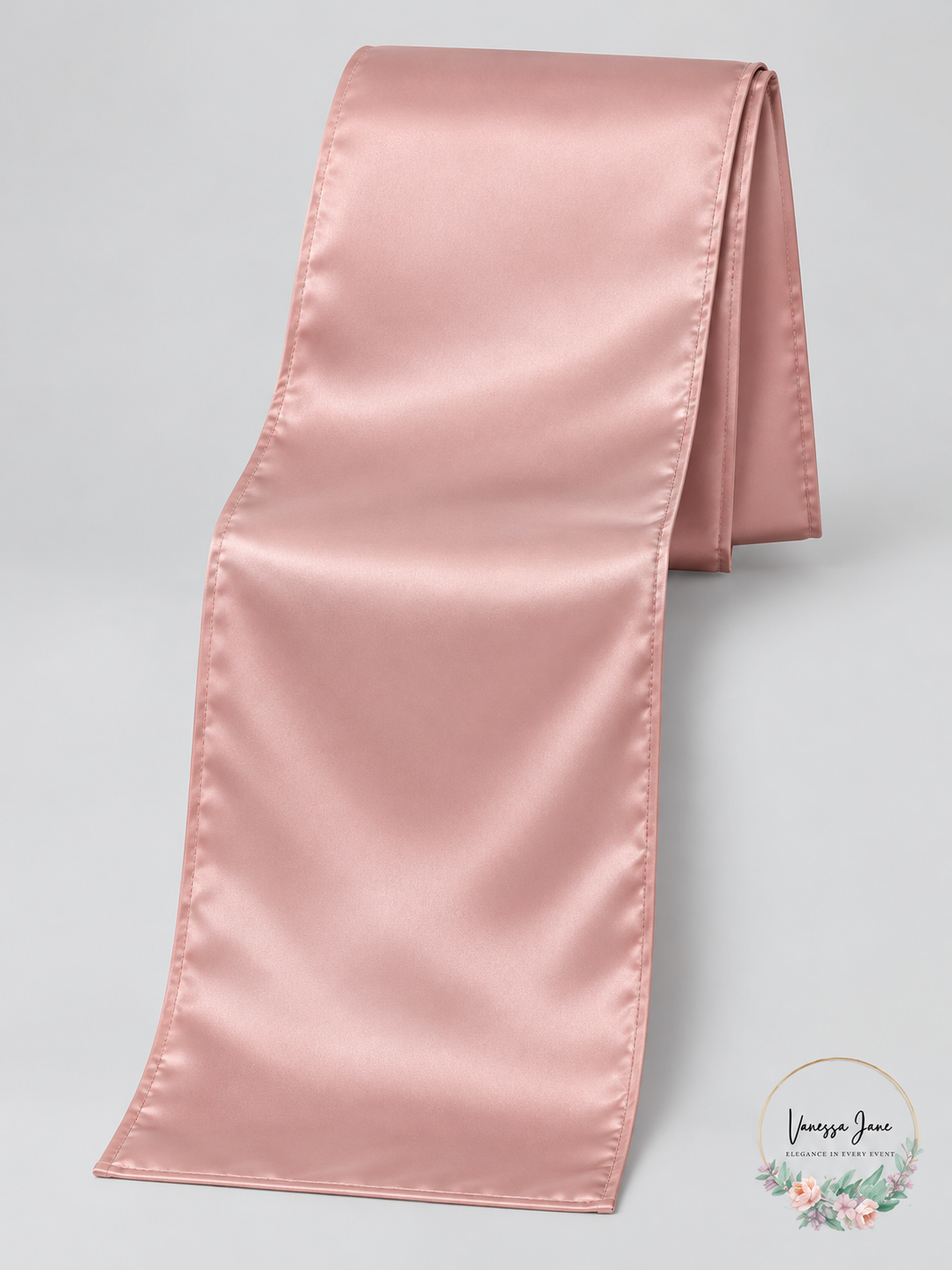 MDS Blush Satin Table Runners, 12 x 108 in, Pack of 25 | pink stock | VJ20261021 65-pink-stock