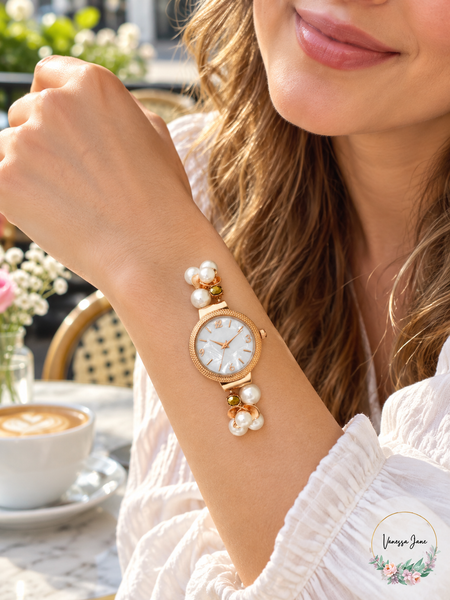 INC Women's Imitation-Pearl Bead Bracelet Watch, 32 mm | gold-tone lifestyle | VJ20261021 73-gold-tone-lifestyle