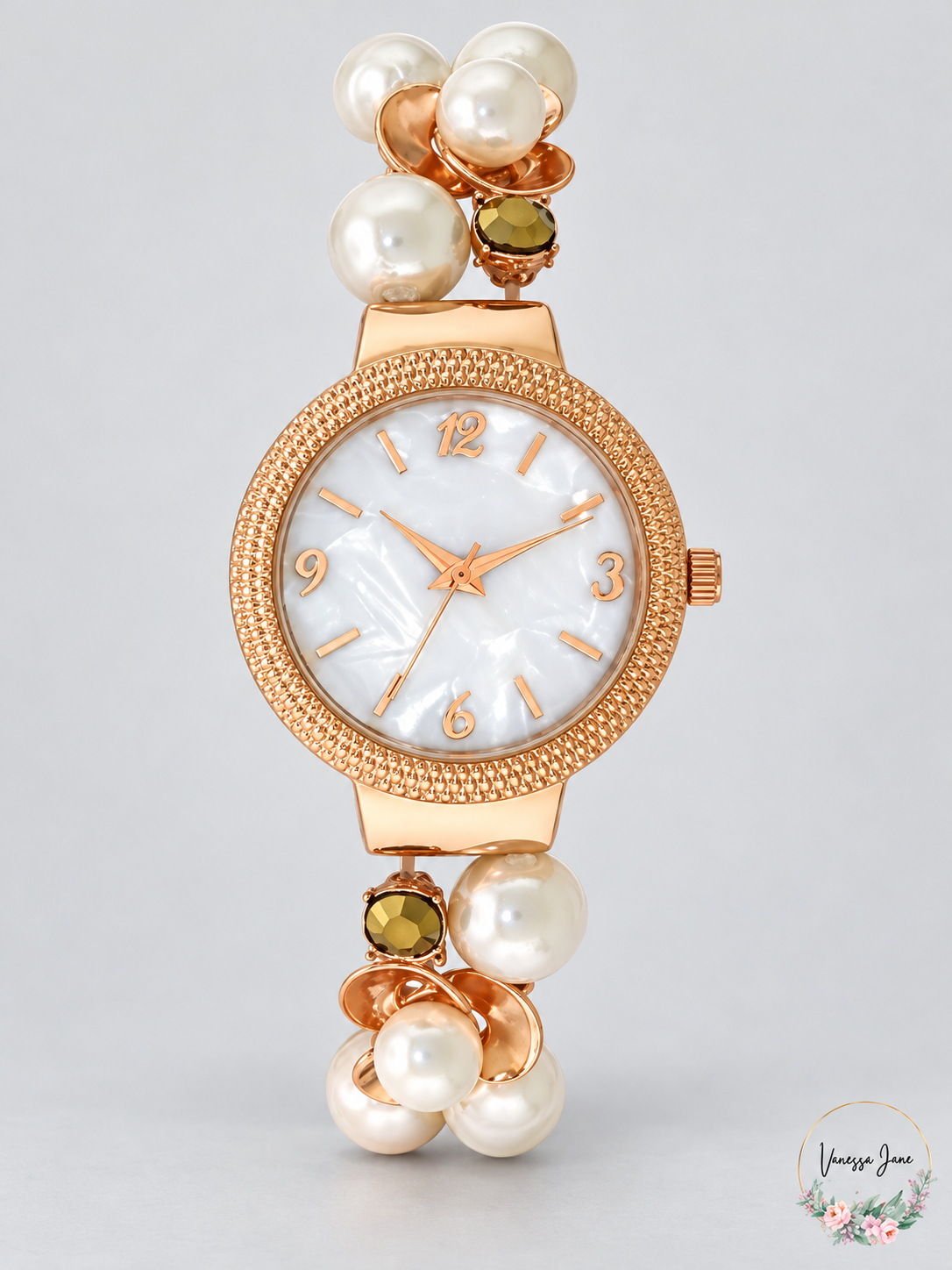 INC Women's Imitation-Pearl Bead Bracelet Watch, 32 mm | gold-tone stock | VJ20261021 73-gold-tone-stock