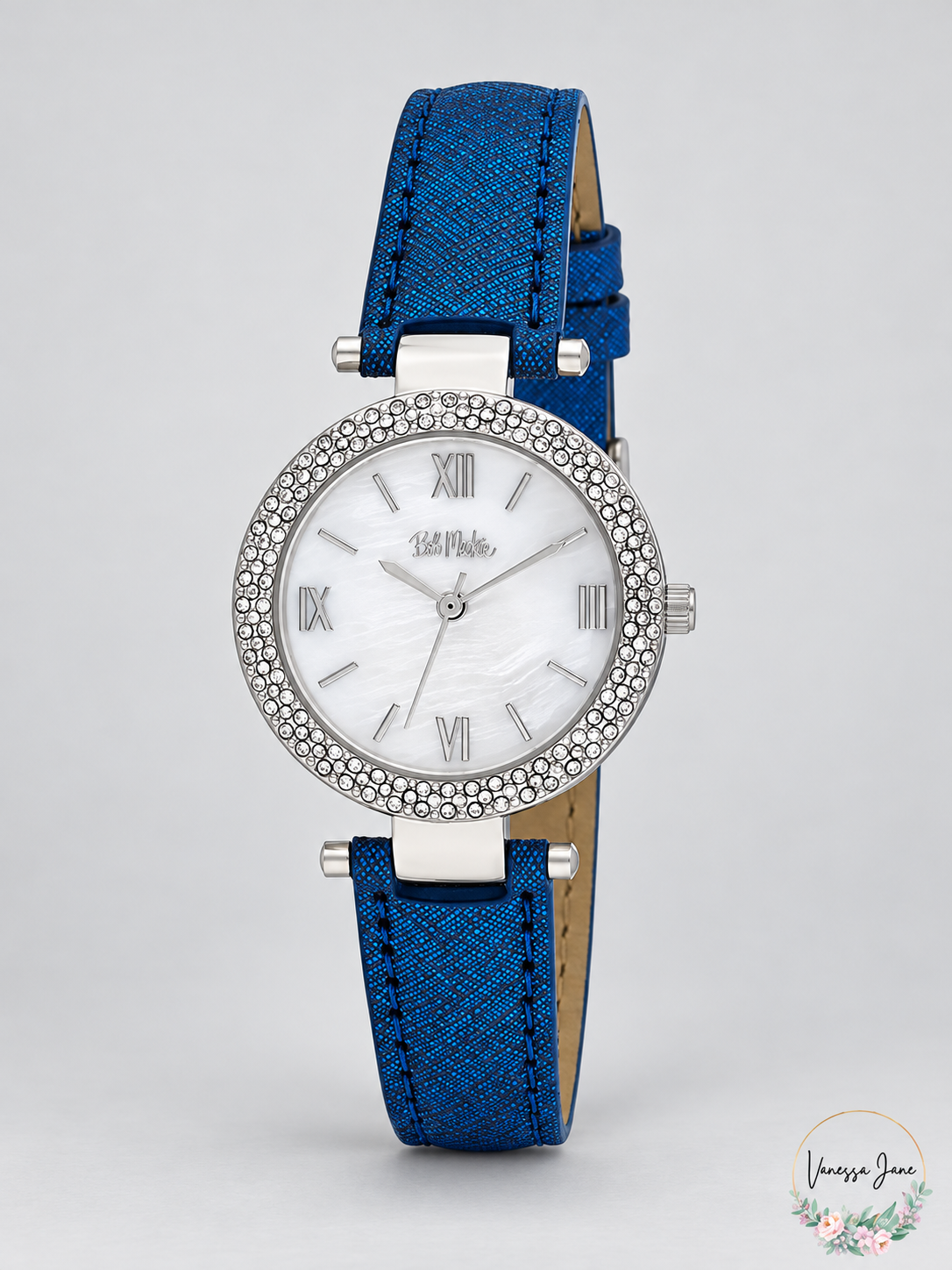 Bob Mackie BM4002BL Women's Blue Strap Watch, 30 mm | blue stock | VJ20261021 81-blue-stock