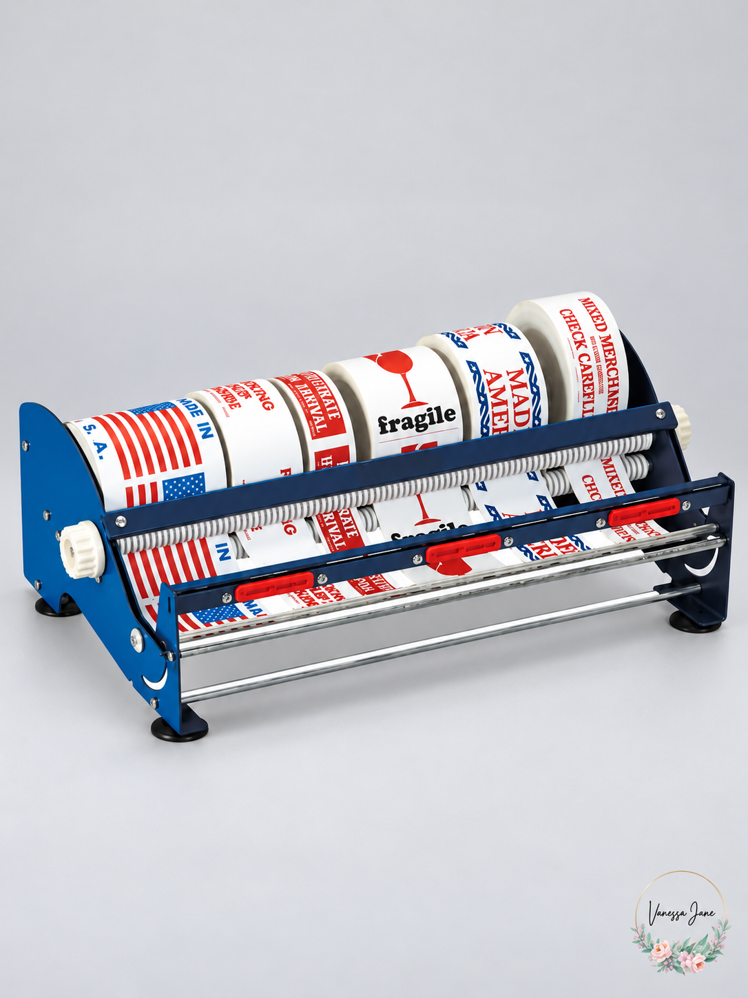 Tape Logic SL9518 Blue Tabletop Label Dispenser, 18 in | blue stock | VJ20261021 85-blue-stock