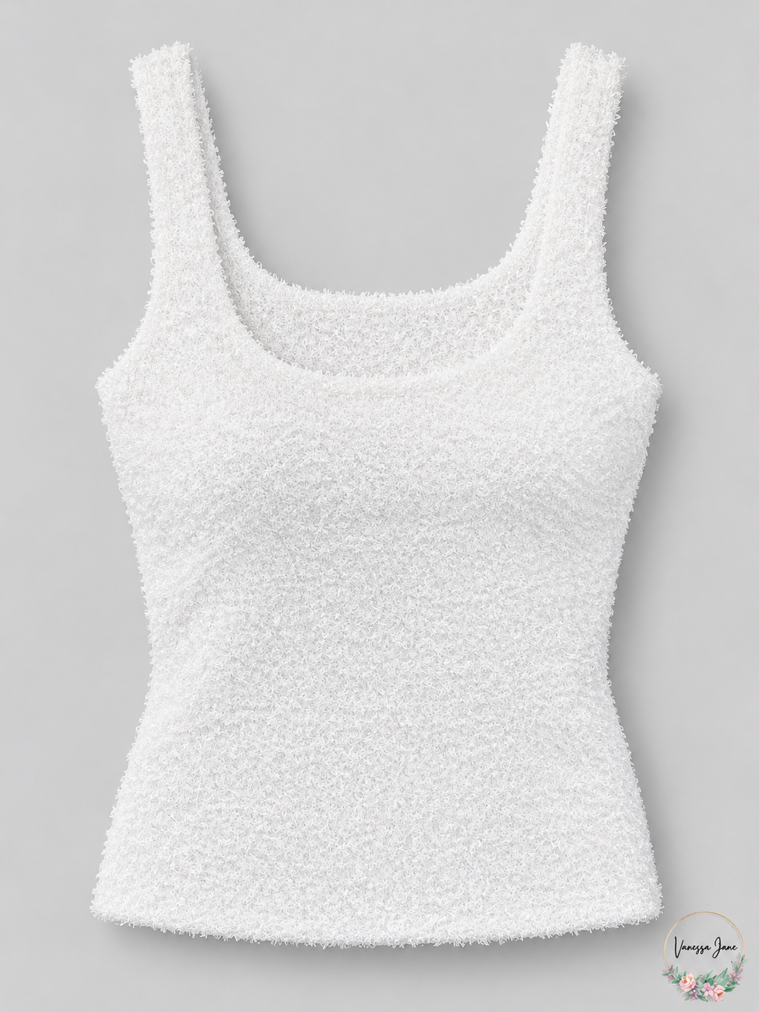 Steve Madden Women's Scoop-Neck Chenille Sleep Tank Top | white stock | VJ20261021 91-white-stock