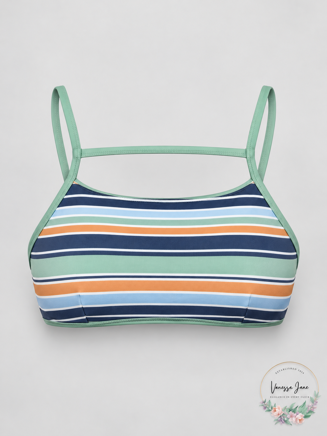 RVCA Women's Stripe Type Bralette Bikini Top, Sky Blue, XL | stock | VJ20261021 96-sky-blue-stock