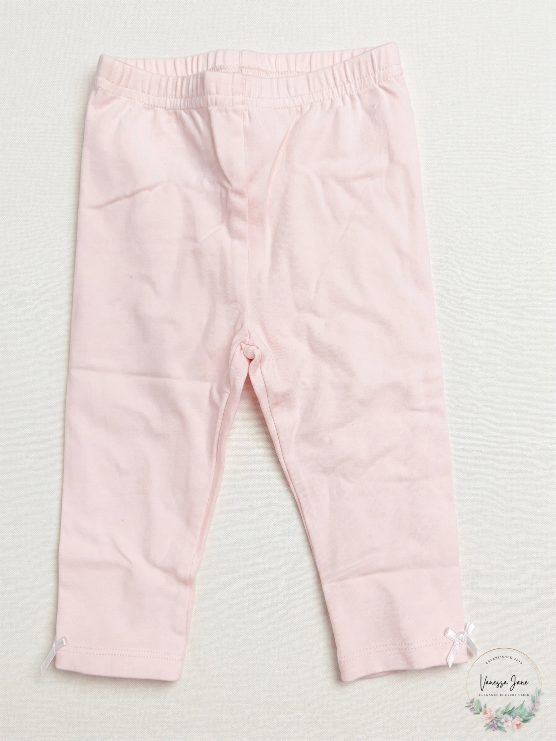 First Impressions Baby Girls Solid Pink Leggings 6-9 Months