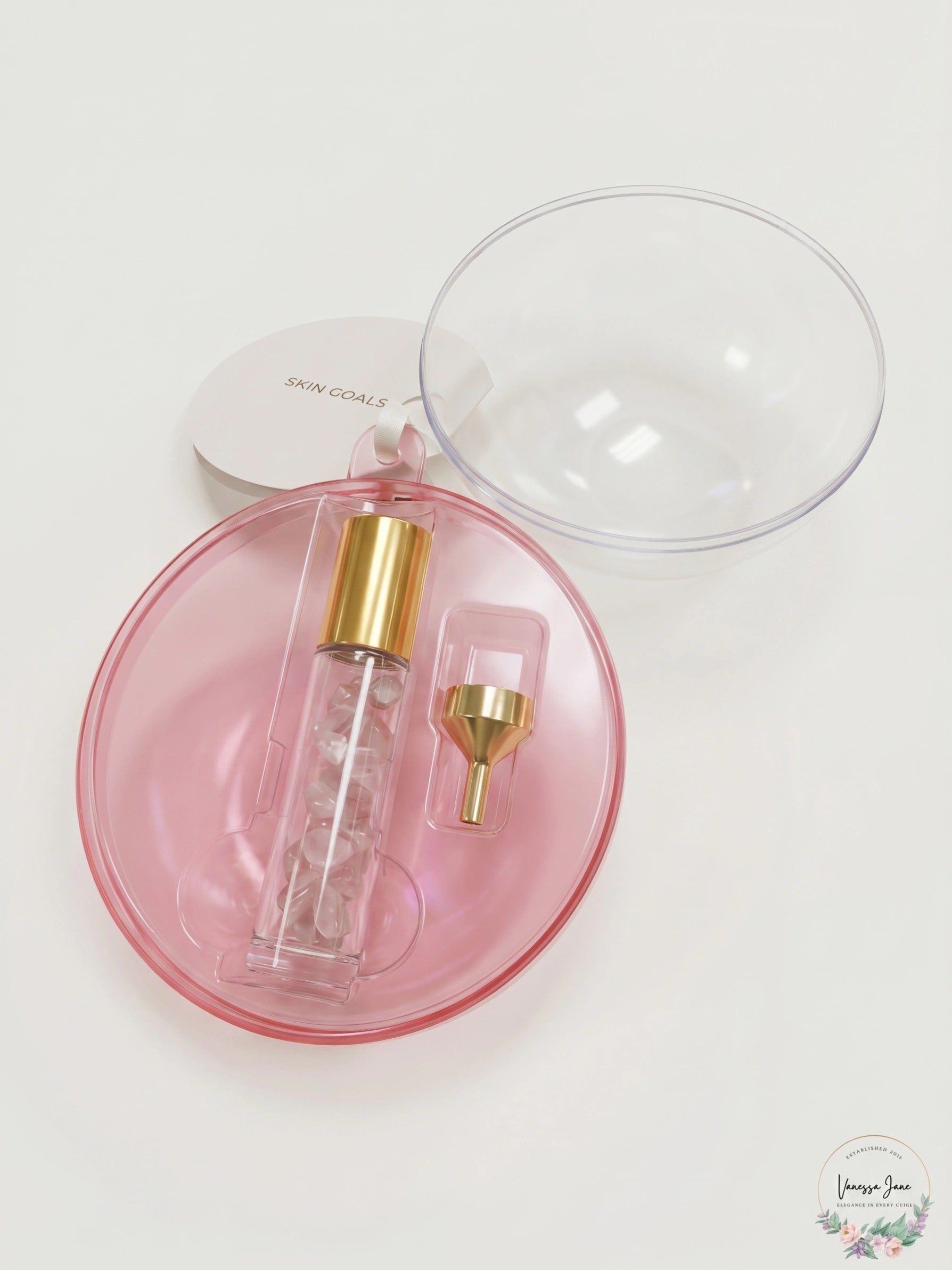 2-Pack Rose Quartz Crystal Reusable Rollerball Infuse Serum on the Go