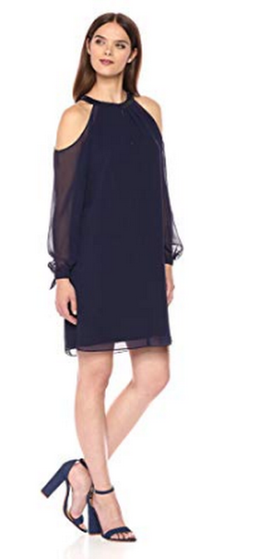 Nic+zoe Women’s Floating in Dress Twilight, Navy, Size 10