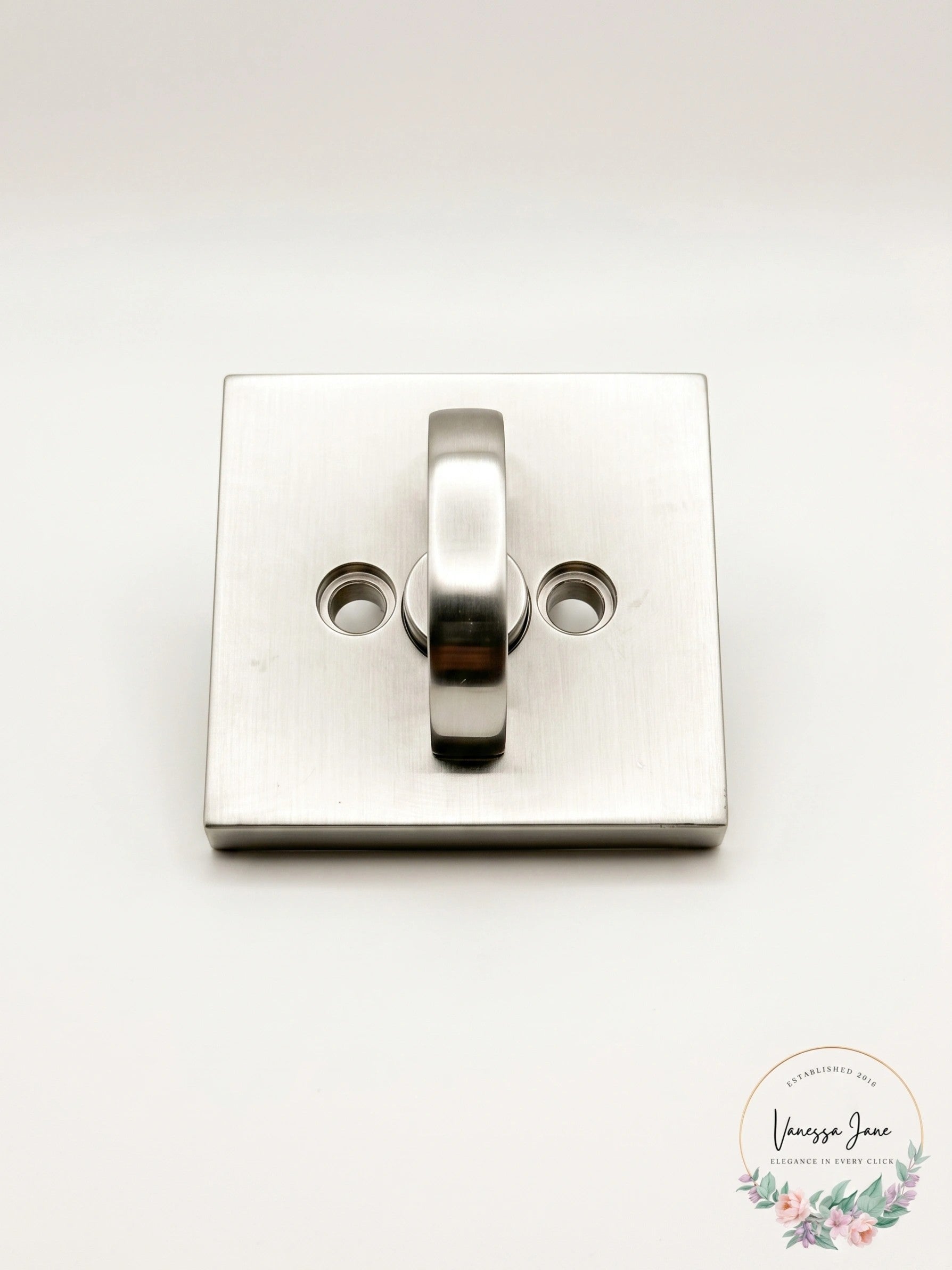 Emtek Square Single-Sided Deadbolt Thumbturn, Satin Nickel