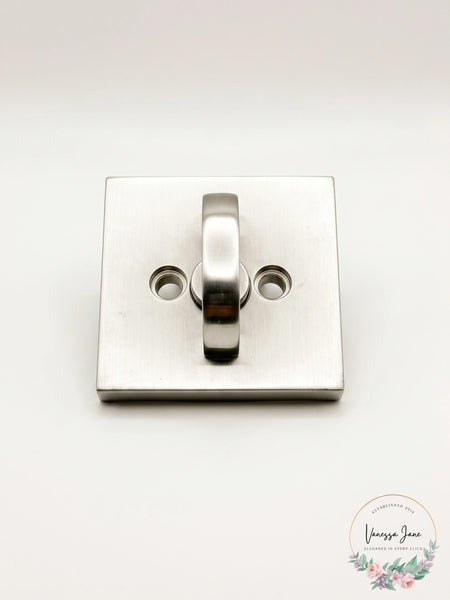 Emtek Square Single-Sided Deadbolt Thumbturn, Satin Nickel
