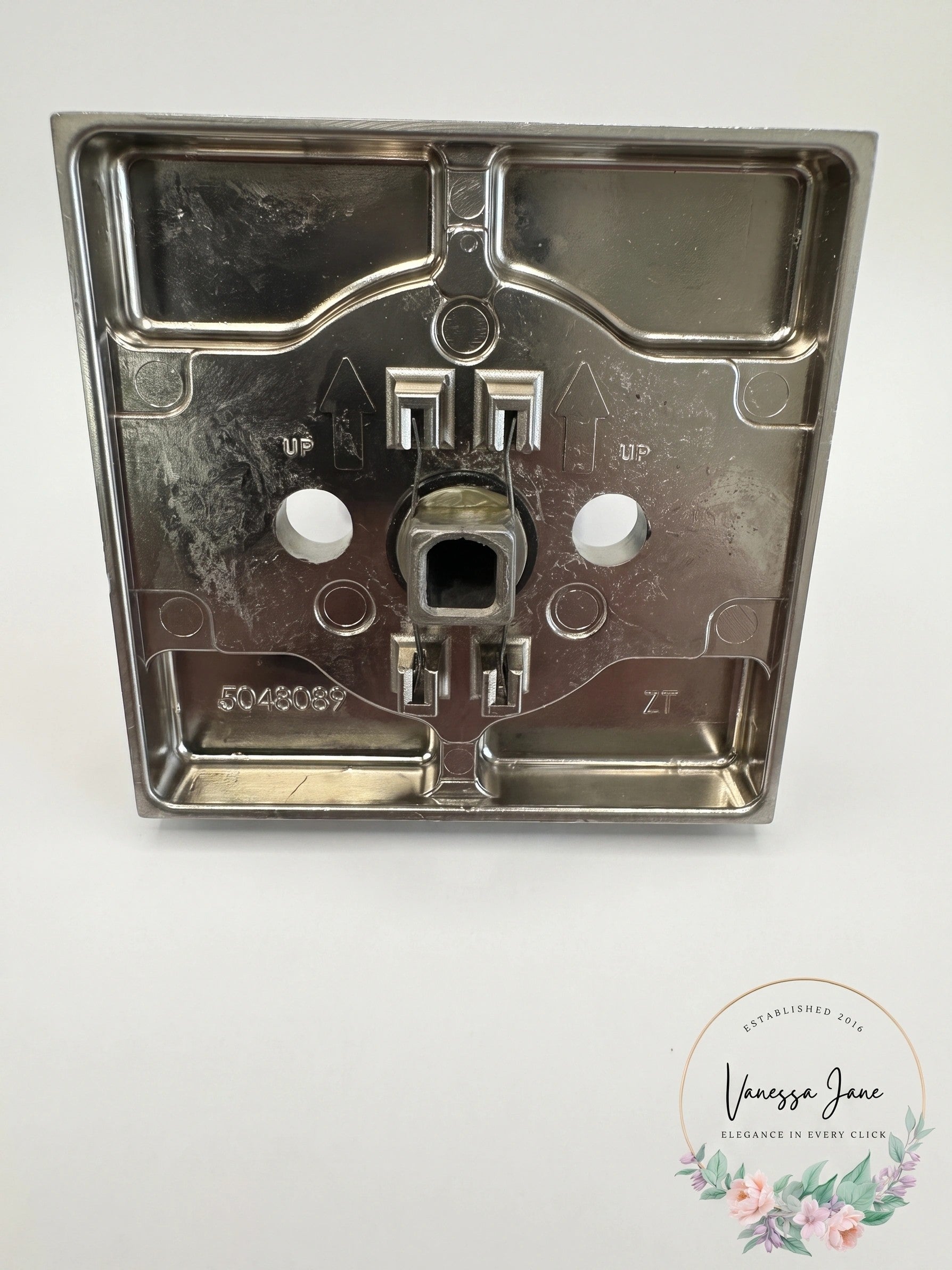 Emtek Square Single-Sided Deadbolt Thumbturn, Satin Nickel