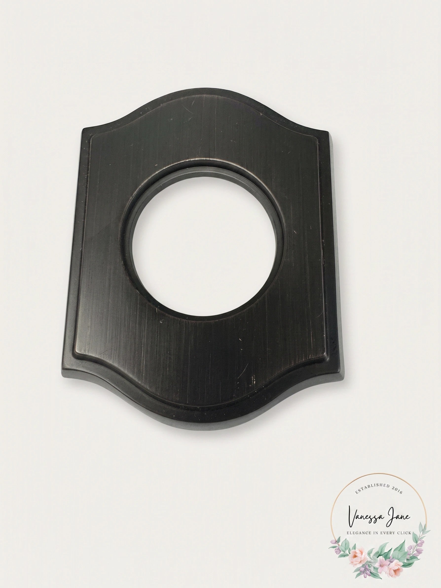 Schlage Replacement Camelot Single Cylinder Deadbolt Trim Plate, Aged Bronze