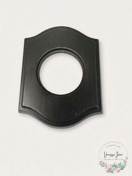 Schlage Replacement Camelot Single Cylinder Deadbolt Trim Plate, Aged Bronze