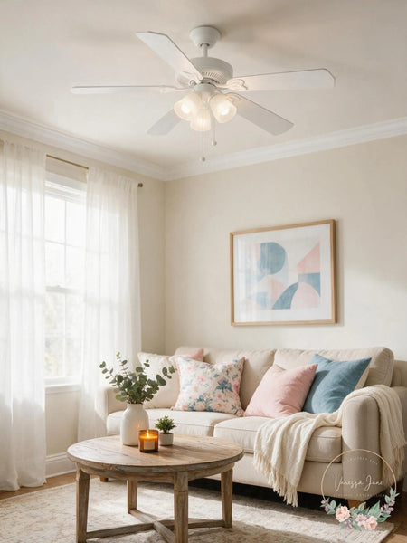 Hampton Bay Brookhurst 52 Inch Frosted Glass Shades Ceiling Fan with Light Kit