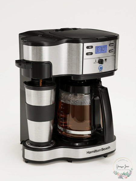 Hamilton Beach 2-Way Brewer Single Serve or 12 Cup Coffee Maker Black 49980A