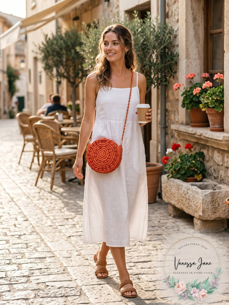 INC International Concepts Straw Circle Crossbody