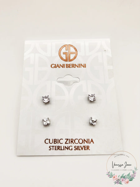 Giani Bernini 2-PC. Set Cubic Zirconia Stud Earrings in Sterling Silver