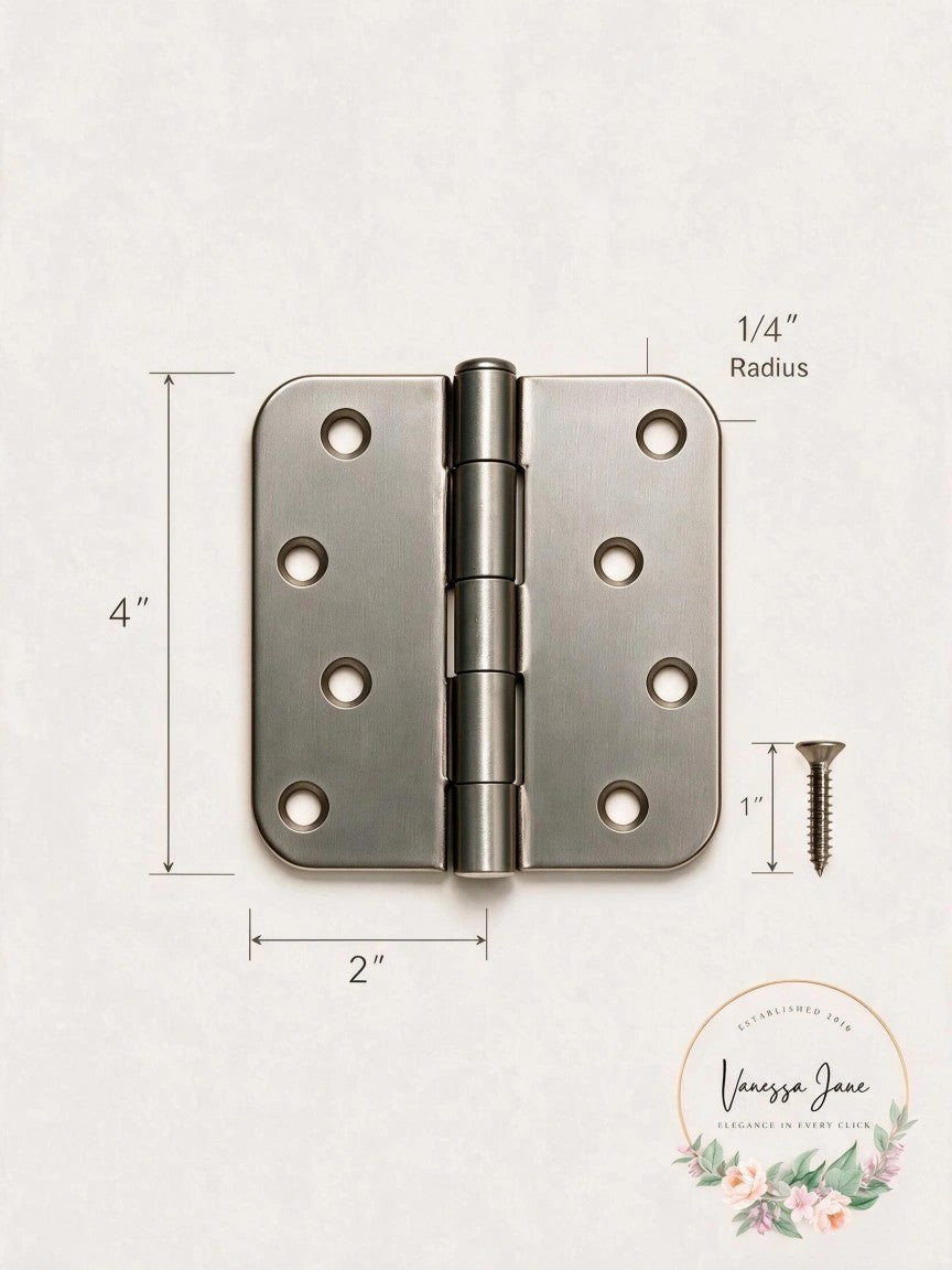 Deltana S44R415 4 X 4 X 0.25 in. Radius Hinge Steel-US15, 1 Set
