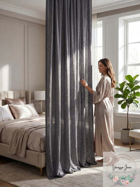 Colorbrands Sequined Curtain Panel 72x72