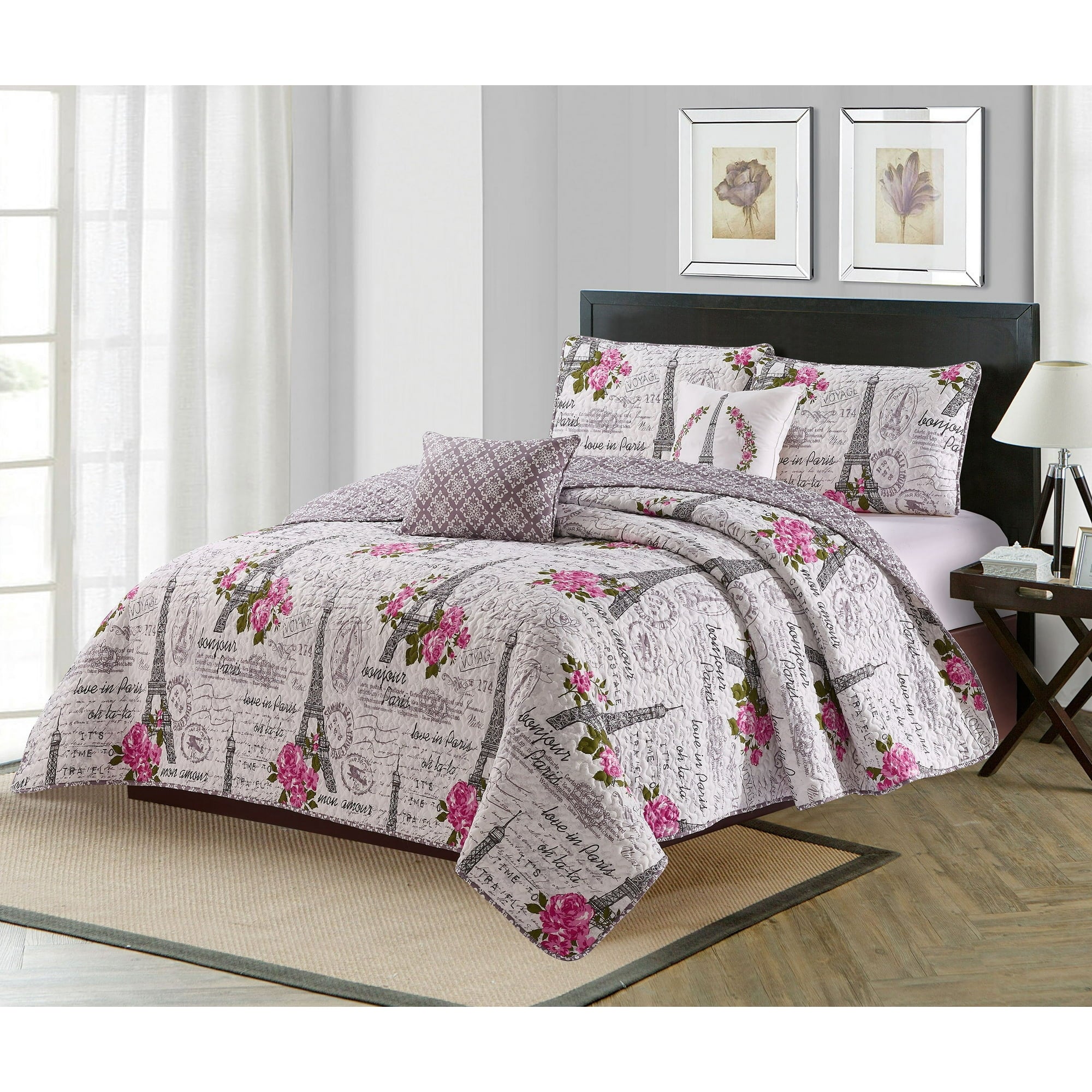 HARPER LANE Vintage Paris 5 Piece Quilt Set King