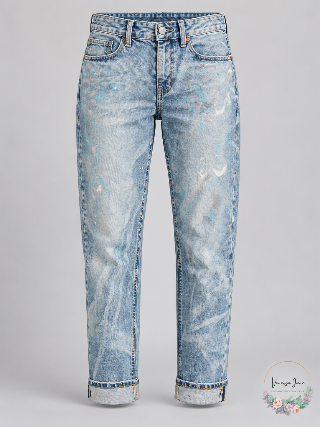 Ralph Lauren Womens Navy Distressed Taper Jeans, Size 4