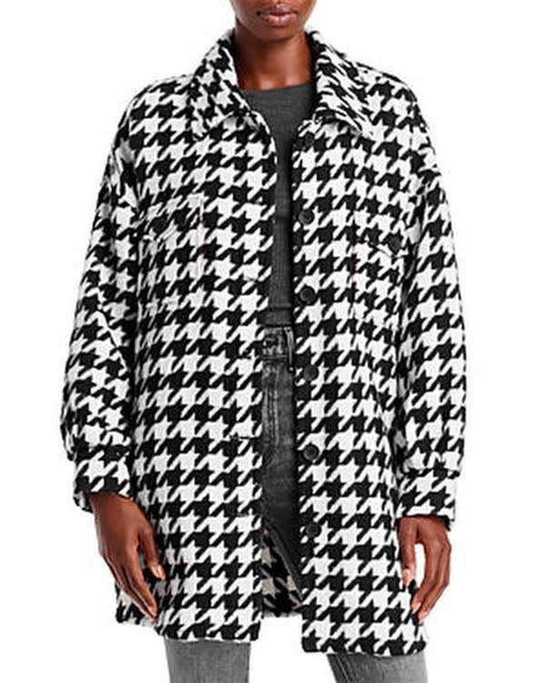 BAGATELLE.NYC Houndstooth Shirt Jacket