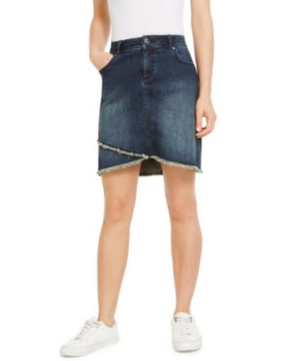 Inc Tulip-Hem Jean Skirt, Size 8