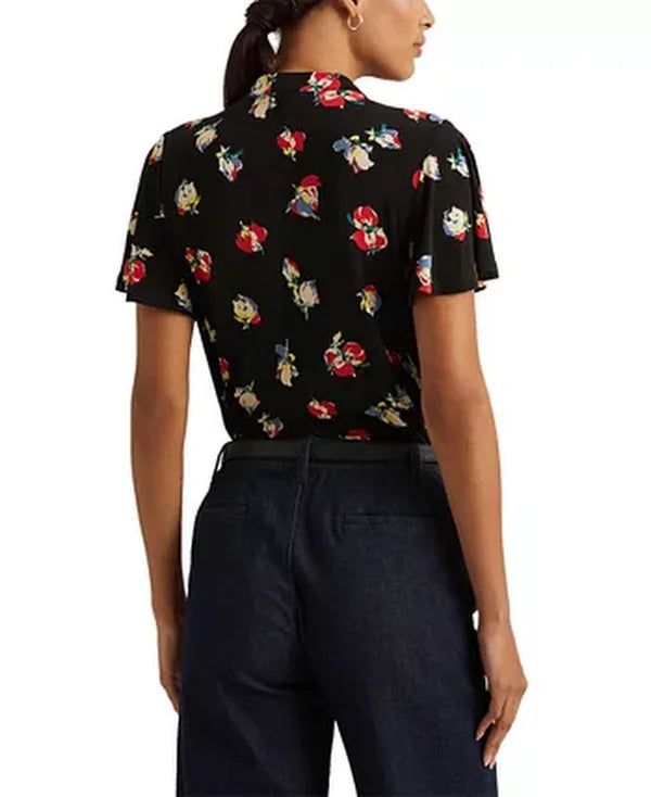 Lauren Ralph Lauren Floral Print Tie Neck Blouse