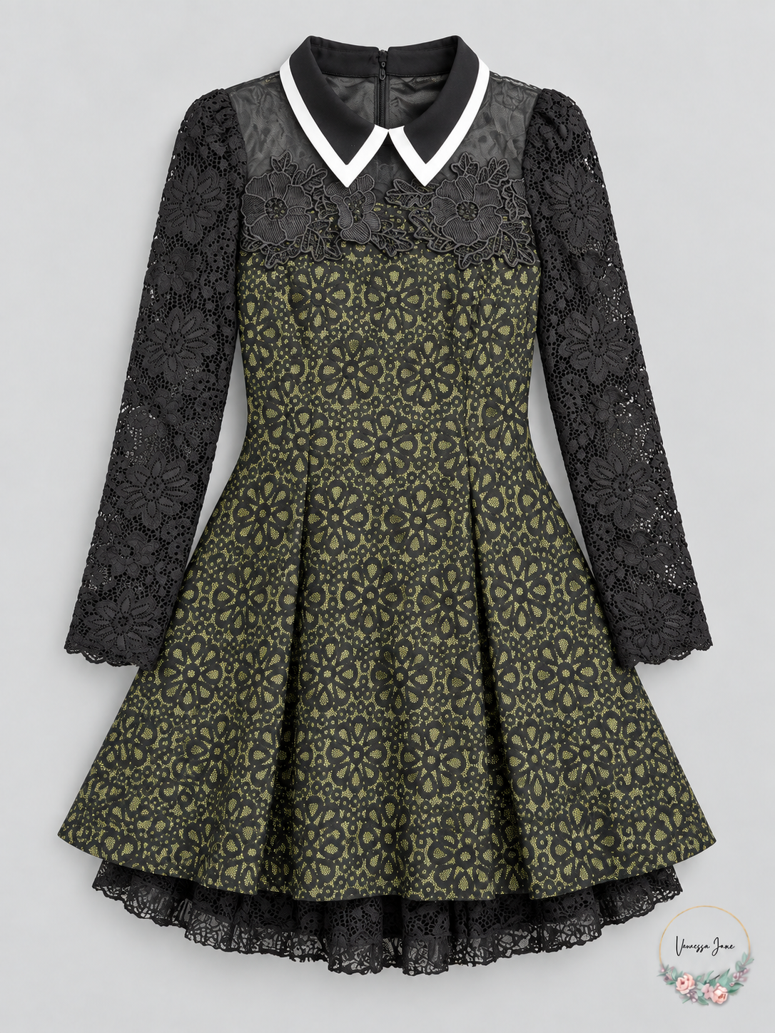 EllyFezi Womens Long-Sleeve Mini Dress, Size XS