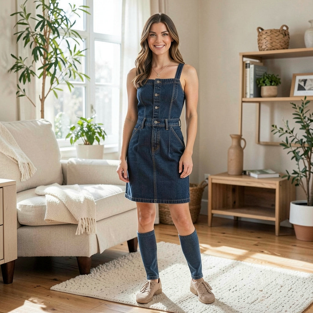 William Rast Juniors Women's Blue Serena Denim Jean Dress, Size Medium