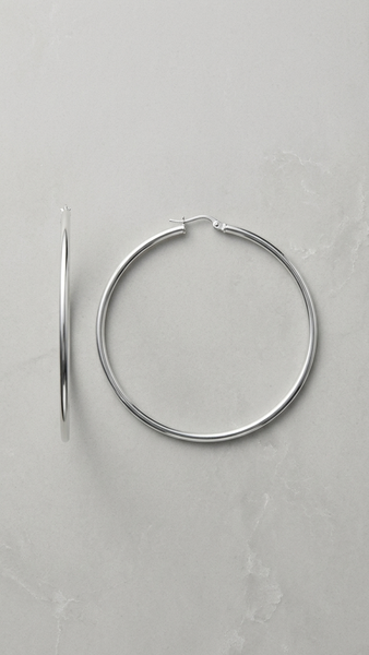 Giani Bernini Large Sterling Silver Hoop Earrings, 1.75 - Silver