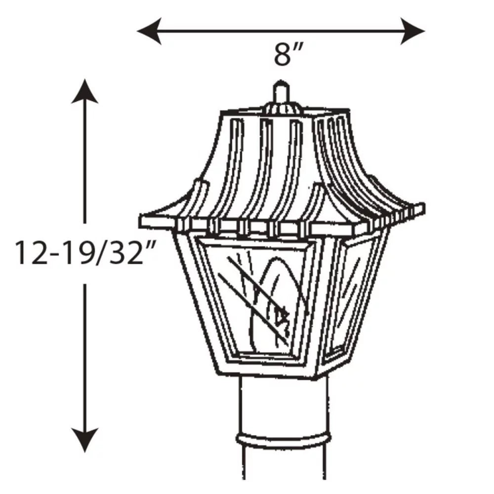 PROGRESS LIGHTING Mansard Collection One-Light Post Lantern