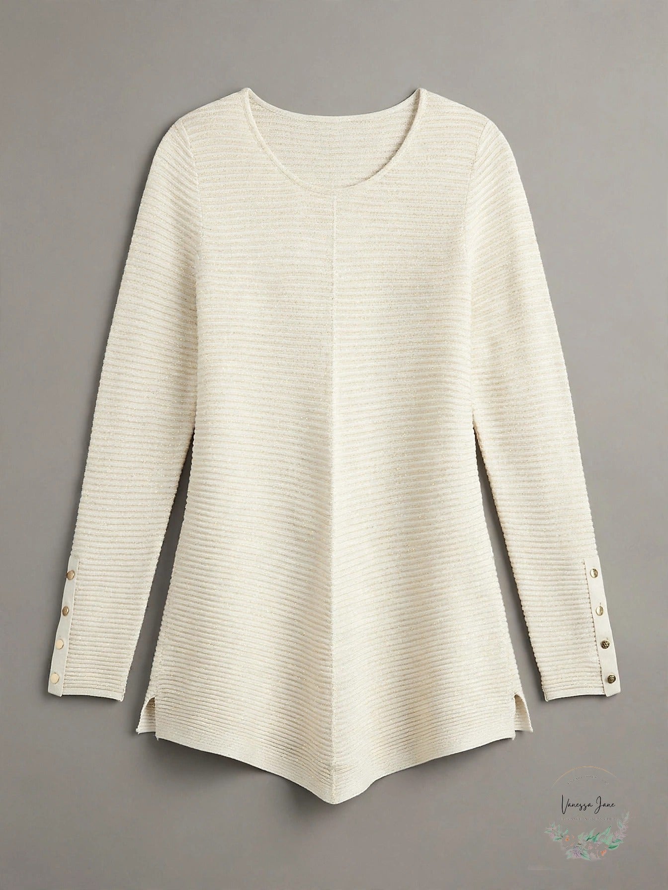 Alfani Metallic Swing Sweater Gold, Size XS