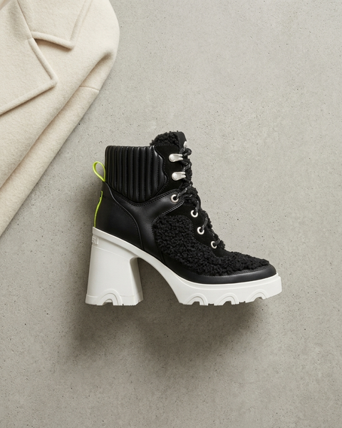 SOREL Womens Brex Heel Cozy Lace Bootie Size 8.5 - Black