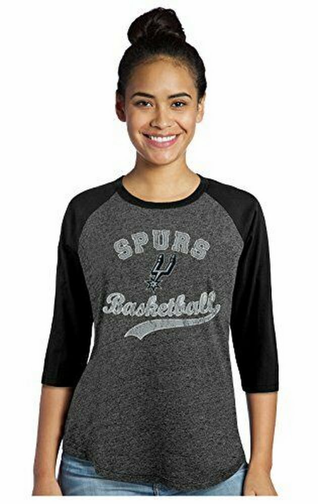 Majestic Athletic NBA San Antonio Spurs Womens Premium Triblend,Size Small