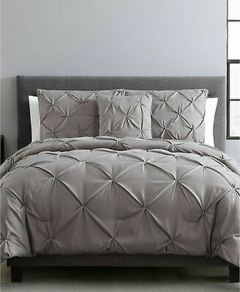 Vcny Home Carmen 3-PC. Ruched Queen Duvet Cover Set Bedding