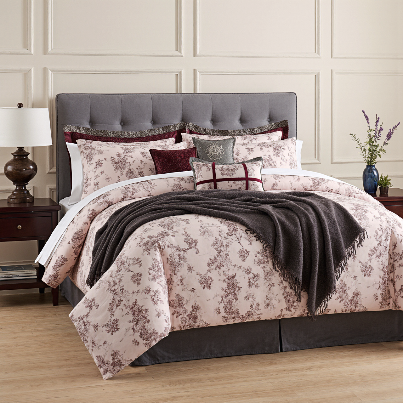 Hallmart Collectibles 14-PC. Queen Comforter Set – Wine
