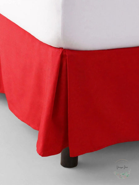 Elegant Comfort Pleated Bed Skirt - Red, Size King